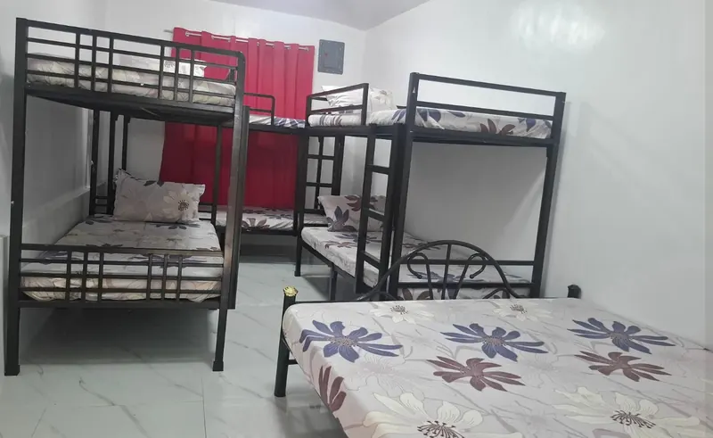 Family room with steel bunk beds